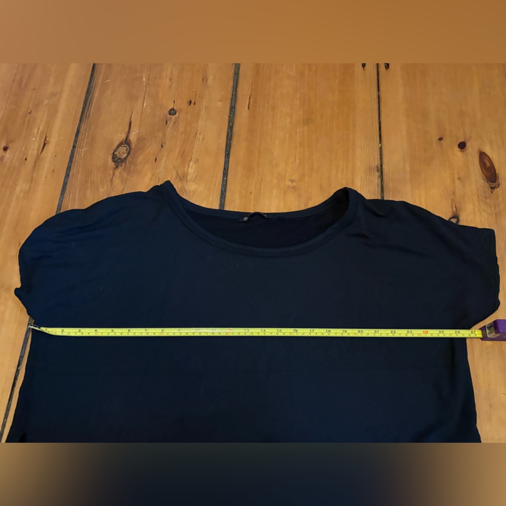 Athleta Unwind Crop Sweatshirt Short Sleeve Top in Black, Women’s Size Large (L) - Picture 5 of 8
